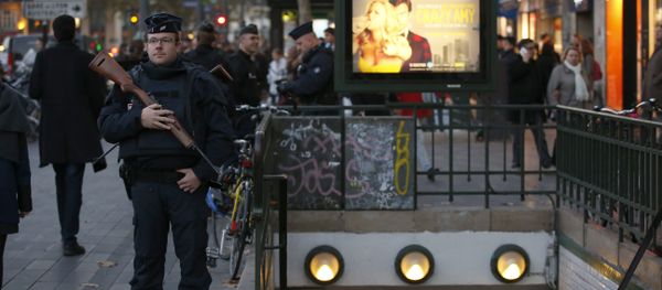 French gendarmes patrol at the metro station Republique near the Place de la Republique in Paris, on November 15, 2015 French gendarmes patrol at the metro station Republique near the Place de la Republique in Paris, on November 15, 2015 - Sputnik International