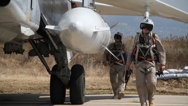 Russian military air group at Khmeimim airbase in Syria Russian military air group at Khmeimim airbase in Syria - Sputnik International