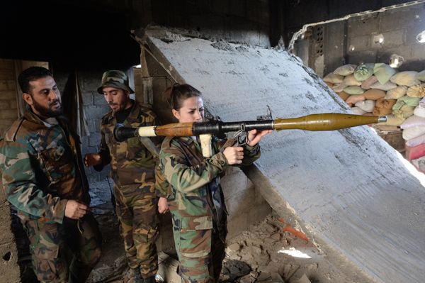 Soldiers of the Syrian Army in Darayya, a Damascus suburb Soldiers of the Syrian Army in Darayya, a Damascus suburb - Sputnik International