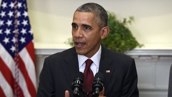 President Barack Obama speaks in the Roosevelt Room of the White House in Washington, Wednesday, Nov. 25, 2015, to brief the public on the nation's homeland security posture heading into the holiday season, following meeting with his national security team President Barack Obama speaks in the Roosevelt Room of the White House in Washington, Wednesday, Nov. 25, 2015, to brief the public on the nation's homeland security posture heading into the holiday season, following meeting with his national security team - Sputnik International