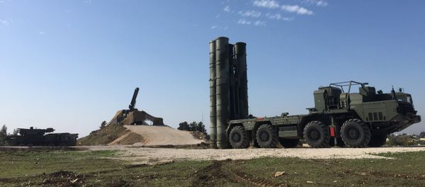An S-400 air defence missile system deployed for a combat duty at the Hmeymim airbase to provide security of the Russian air group's flights in Syria An S-400 air defence missile system deployed for a combat duty at the Hmeymim airbase to provide security of the Russian air group's flights in Syria - Sputnik International