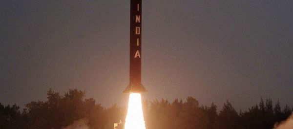 The Nuclear capable Agni-I strategic ballistic missile - Sputnik International