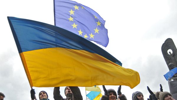 Participants of a rally held by supporters of Ukraine's EU integration. File photo Participants of a rally held by supporters of Ukraine's EU integration. File photo - Sputnik International