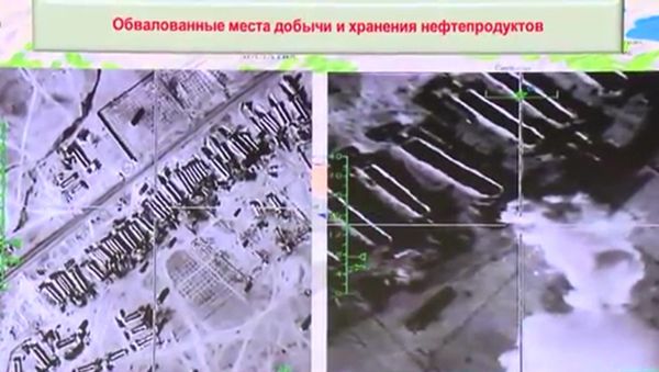 The sites of extraction and storage of oil products. Maximum available quality. (Still frames taken from the video posted by the Russian Defense Ministry on its official YouTube channel.) The sites of extraction and storage of oil products. Maximum available quality. (Still frames taken from the video posted by the Russian Defense Ministry on its official YouTube channel.) - Sputnik International