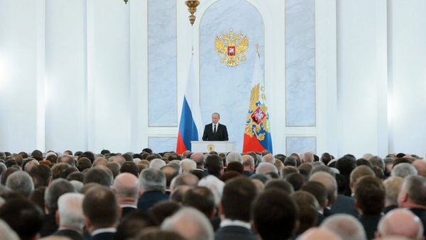 Vladimir Putin delivers annual Presidential Address to Federal Assembly - Sputnik International