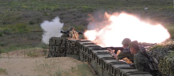 Caspian Flotilla marine corps battalion drill - Sputnik International