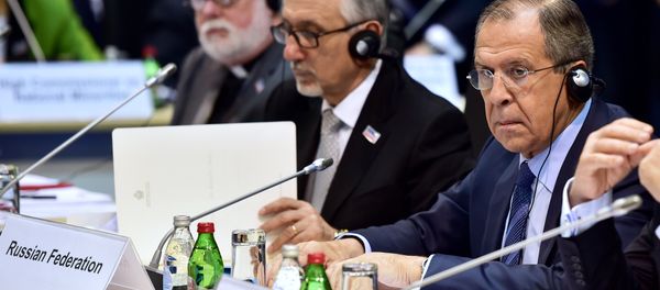 Foreign Minister of the Russian Federation Sergey Lavrov prepares for the opening of the annual ministerial council of the Organisation for Security and Cooperation in Europe (OSCE) at the Kombank Arena in Belgrade on December 3, 2015 Foreign Minister of the Russian Federation Sergey Lavrov prepares for the opening of the annual ministerial council of the Organisation for Security and Cooperation in Europe (OSCE) at the Kombank Arena in Belgrade on December 3, 2015 - Sputnik International