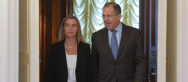 Russian Foreign Minister Sergey Lavrov and his Italian counterpart Federica Mogherini Russian Foreign Minister Sergey Lavrov and his Italian counterpart Federica Mogherini - Sputnik International