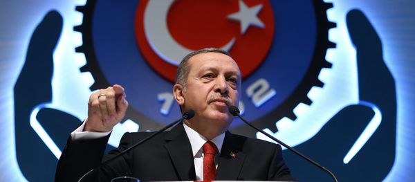 Turkey's President Recep Tayyip Erdogan addresses a labor union meeting in Ankara, Turkey, Thursday, Dec. 3, 2015. Turkey's President Recep Tayyip Erdogan addresses a labor union meeting in Ankara, Turkey, Thursday, Dec. 3, 2015. - Sputnik International
