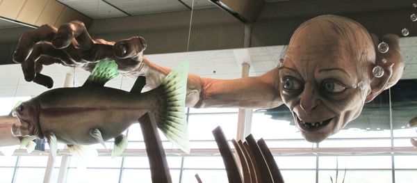 In this Nov. 24, 2012 file photo, a giant sculpture of Gollum, a character from The Hobbit, is displayed in the Wellington Airport to celebrate the Nov. 28 premiere of The Hobbit: An Unexpected Journey, the first movie in the trilogy, in Wellington, New Zealand In this Nov. 24, 2012 file photo, a giant sculpture of Gollum, a character from The Hobbit, is displayed in the Wellington Airport to celebrate the Nov. 28 premiere of The Hobbit: An Unexpected Journey, the first movie in the trilogy, in Wellington, New Zealand - Sputnik International