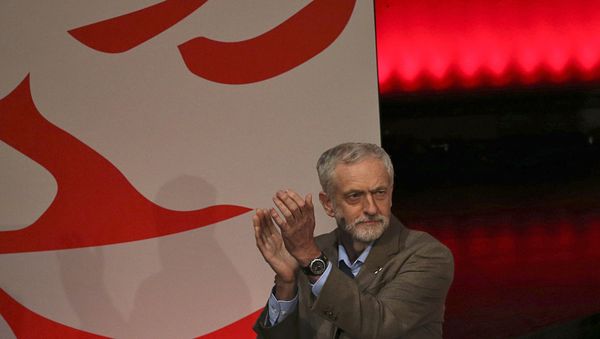 Jeremy Corbyn takes part in the Labour party leadership final debate at the Sage in Gateshead, England, Thursday, Sept. 3, 2015. Jeremy Corbyn takes part in the Labour party leadership final debate at the Sage in Gateshead, England, Thursday, Sept. 3, 2015. - Sputnik International