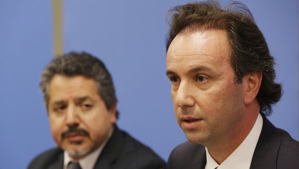 President of the Syrian National Coalition Khaled Khoja, right.Saudi Arabia will be hosting the Syrian opposition and some insurgent groups next week as preparations come underway for peace talks between President Bashar Assad government and his opponents by the beginning of next year to try end Syria's deadly civil war. - Sputnik International