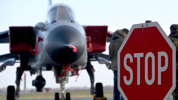 A reconnaissance jet Tornado of the German Air Force Luftwaffe is presented at the military airfeld in Jagel, northern Germany on December 4, 2015 - Sputnik International