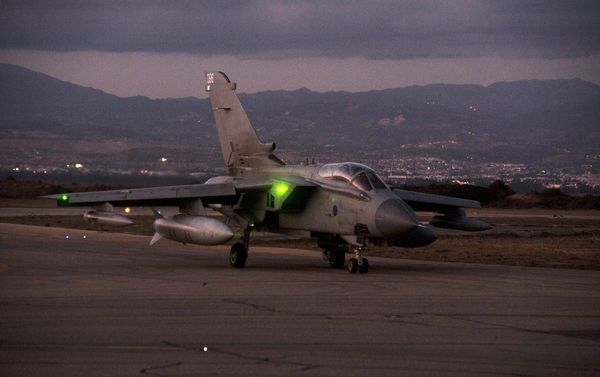 British Royal Air Force Tornado GR4 aircraft is seen on the tarmac at the British airbase at Akrotiri, near Cyprus' second city of Limassol on December 3, 2015 British Royal Air Force Tornado GR4 aircraft is seen on the tarmac at the British airbase at Akrotiri, near Cyprus' second city of Limassol on December 3, 2015 - Sputnik International
