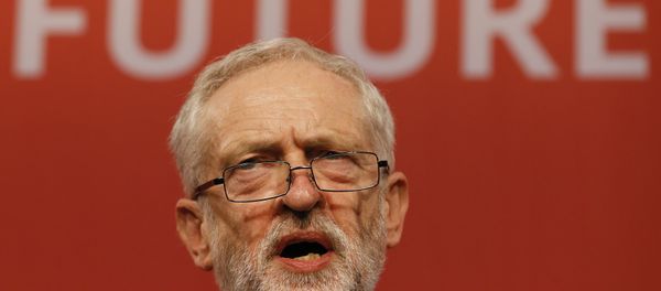 Jeremy Corbyn speaks on stage after he is announced as the new leader of The Labour Party during the Labour Party Leadership Conference in London, Saturday, Sept. 12, 2015. Corbyn will now lead Britain's main opposition party. - Sputnik International