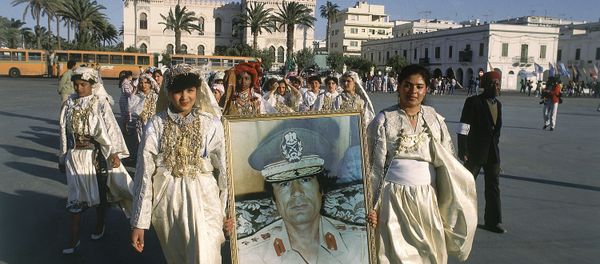 Students march in Green Square in Tripoli, Libya in 1986 Students march in Green Square in Tripoli, Libya in 1986 - Sputnik International