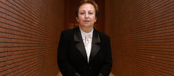 Iranian Nobel Peace laureate Shirin Ebadi poses on December 12, 2014 during the 14th World Summit of Nobel Peace Laureates in Rome Iranian Nobel Peace laureate Shirin Ebadi poses on December 12, 2014 during the 14th World Summit of Nobel Peace Laureates in Rome - Sputnik International