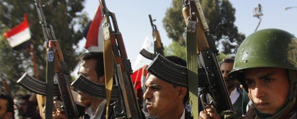 Supporters of the Shiite movement of Houthi protest in Sana Supporters of the Shiite movement of Houthi protest in Sana - Sputnik International