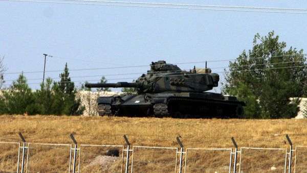 Turkish army tank is seen stationed near Cizre, some 35 kilometers from Turkish-Iraq border (File) Turkish army tank is seen stationed near Cizre, some 35 kilometers from Turkish-Iraq border (File) - Sputnik International