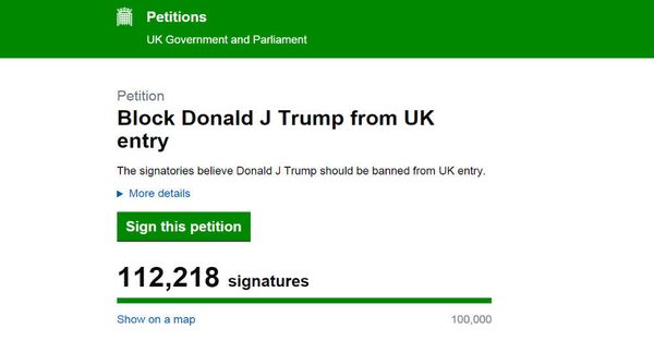 Petition: Block Donald J Trump from UK entry Petition: Block Donald J Trump from UK entry - Sputnik International