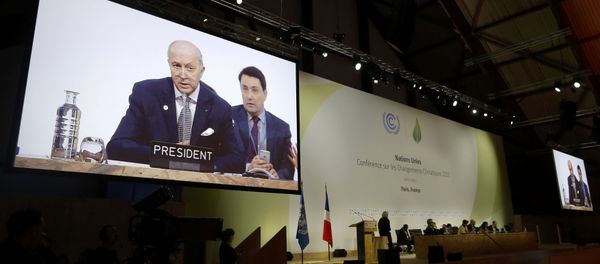 French Foreign Minister Laurent Fabius, President-designate of COP21, delivers his speech during the World Climate Change Conference 2015 (COP21) at Le Bourget, near Paris, France, December 9, 2015 French Foreign Minister Laurent Fabius, President-designate of COP21, delivers his speech during the World Climate Change Conference 2015 (COP21) at Le Bourget, near Paris, France, December 9, 2015 - Sputnik International
