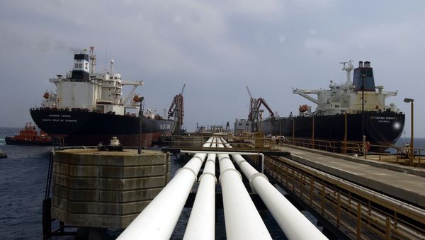 Two oil tankers, the Turkish Ottoman Dignity, right, and the Spanish Sandra Tapias, sit at Ceyhan oil terminal in this June 22, 2003 photo - Sputnik International