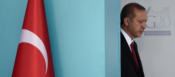 Turkish President Recep Tayyip Erdogan attends to the G20 Leaders Summit welcoming ceremony on November 15,2015 in Antalya Turkish President Recep Tayyip Erdogan attends to the G20 Leaders Summit welcoming ceremony on November 15,2015 in Antalya - Sputnik International