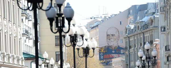 Graffiti with Marshal Georgy Zhukov on Moscow's Arbat Street Graffiti with Marshal Georgy Zhukov on Moscow's Arbat Street - Sputnik International