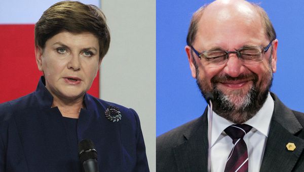 Polish Prime Minister Beata Szydlo (left) and European Parliament President Martin Schultz (right) Polish Prime Minister Beata Szydlo (left) and European Parliament President Martin Schultz (right) - Sputnik International