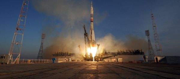 A Soyuz-FG launch vehicle with the Soyuz TMA-19M manned spacecraft lifts off from the Baikonur Space Center A Soyuz-FG launch vehicle with the Soyuz TMA-19M manned spacecraft lifts off from the Baikonur Space Center - Sputnik International