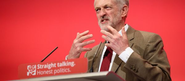 File Photo: Britain's Labour Party Leader Jeremy Corbyn makes his keynote address on the third day of the annual Labour Party Conference in Brighton, south east England, on September 29, 2015. - Sputnik International