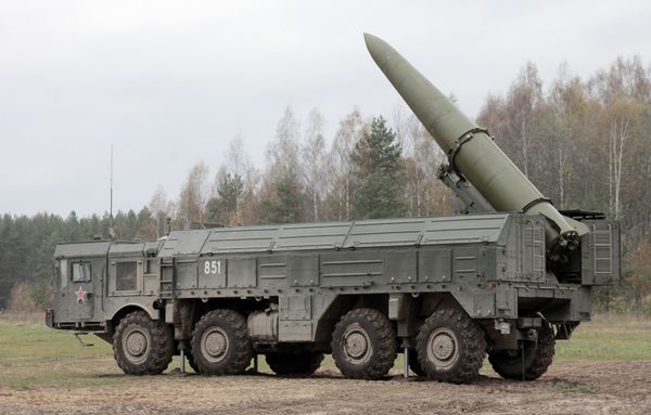 The Russian Iskander SRBM system being prepped for launch during military exercises. File photo. The Russian Iskander SRBM system being prepped for launch during military exercises. File photo. - Sputnik International