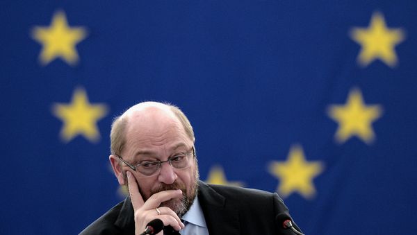 European Parliament President Martin Schulz attends a debate on the 13 November terrorist attacks in Paris and subsequent police and military operations at the European Parliament in Strasbourg, eastern France, on November 25, 2015 European Parliament President Martin Schulz attends a debate on the 13 November terrorist attacks in Paris and subsequent police and military operations at the European Parliament in Strasbourg, eastern France, on November 25, 2015 - Sputnik International