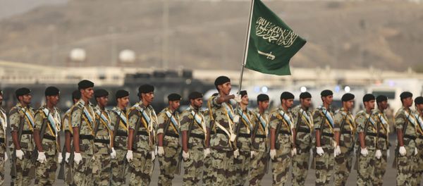 Saudi security forces take part in a military parade in preparation for the annual Hajj pilgrimage in Mecca, Saudi Arabia, Thursday, Sept. 17, 2015 Saudi security forces take part in a military parade in preparation for the annual Hajj pilgrimage in Mecca, Saudi Arabia, Thursday, Sept. 17, 2015 - Sputnik International