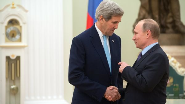 President Vladimir Putin meets with US Secretary of State John Kerry President Vladimir Putin meets with US Secretary of State John Kerry - Sputnik International
