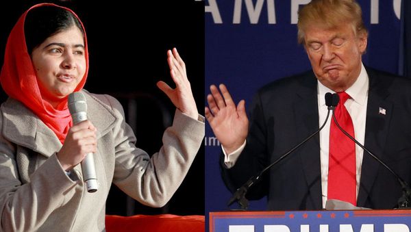 Nobel Peace Prize winner Malala Yousafzai (left) and US Republican Presidential candidate Donald Trump (right) Nobel Peace Prize winner Malala Yousafzai (left) and US Republican Presidential candidate Donald Trump (right) - Sputnik International