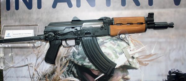 Zastava M92 semi automatic rifle on display at Partner 2011 military fair. Zastava M92 semi automatic rifle on display at Partner 2011 military fair. - Sputnik International