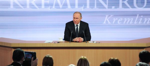 December 17, 2015. Russian President Vladimir Putin at the 11th annual news conference at the World Trade Center on Krasnaya Presnya - Sputnik International