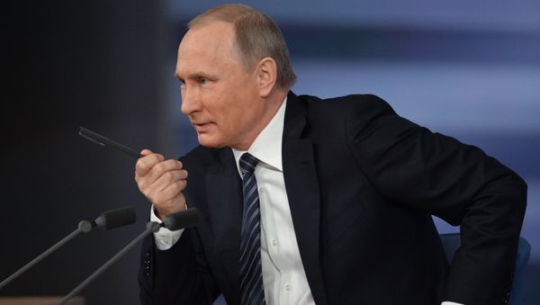 December 17, 2015. Russian President Vladimir Putin at the 11th annual news conference at the World Trade Center on Krasnaya Presnya - Sputnik International