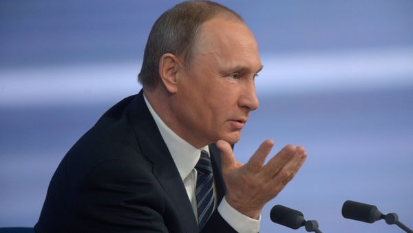 December 17, 2015. Russian President Vladimir Putin at the 11th annual news conference at the World Trade Center on Krasnaya Presnya December 17, 2015. Russian President Vladimir Putin at the 11th annual news conference at the World Trade Center on Krasnaya Presnya - Sputnik International