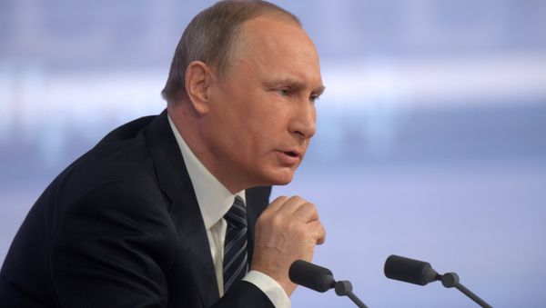 December 17, 2015. Russian President Vladimir Putin at the 11th annual news conference at the World Trade Center on Krasnaya Presnya December 17, 2015. Russian President Vladimir Putin at the 11th annual news conference at the World Trade Center on Krasnaya Presnya - Sputnik International