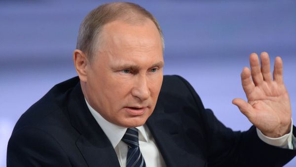 December 17, 2015. Russian President Vladimir Putin at the 11th annual news conference at the World Trade Center on Krasnaya Presnya December 17, 2015. Russian President Vladimir Putin at the 11th annual news conference at the World Trade Center on Krasnaya Presnya - Sputnik International