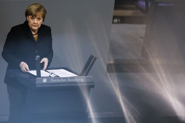 German Chancellor Angela Merkel delivers her speech about the European Summit at the German parliament Bundestag in Berlin, Wednesday, Dec. 16, 2015. German Chancellor Angela Merkel delivers her speech about the European Summit at the German parliament Bundestag in Berlin, Wednesday, Dec. 16, 2015. - Sputnik International