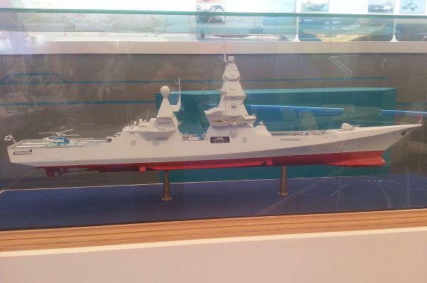 The mock Leader-class destroyer at a defense exhibition. File photo   - Sputnik International