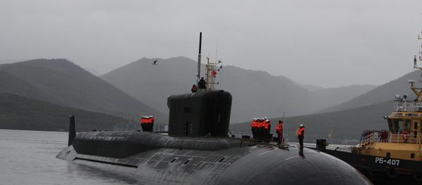 The Alexander Nevsky nuclear submarine crew at a welcome ceremony for the navy's new Borei-class project 955 vessel at the Kamchatka's Vilyuchinsk permanent base The Alexander Nevsky nuclear submarine crew at a welcome ceremony for the navy's new Borei-class project 955 vessel at the Kamchatka's Vilyuchinsk permanent base - Sputnik International