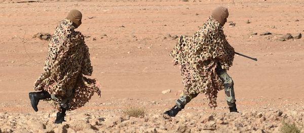 Snipers of Saudi Special forces run before taking a position during anti-terrorist exercises (File) Snipers of Saudi Special forces run before taking a position during anti-terrorist exercises (File) - Sputnik International