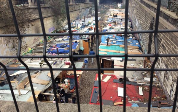 A migrant camp in Paris’ 18th Arrondissement - Sputnik International