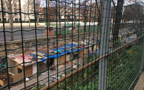 A migrant camp in Paris’ 18th Arrondissement - Sputnik International