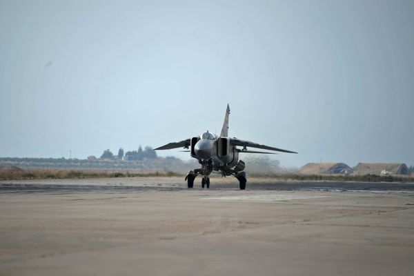 A MiG-23 aircraft of the Syrian Air Force on a runaway at the Hama airbase near the city of Hama, Syria's Hama Province A MiG-23 aircraft of the Syrian Air Force on a runaway at the Hama airbase near the city of Hama, Syria's Hama Province - Sputnik International