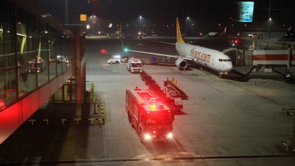 A fire truck is seen at Sabiha Gokcen Airport - Sputnik International